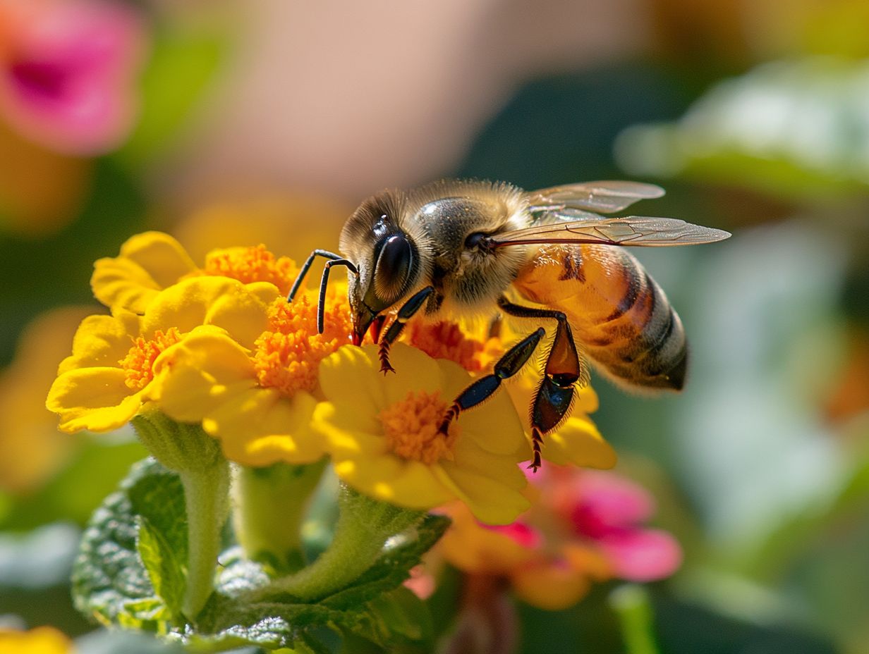 Honey bees, the only insects that produce food consumed by humans