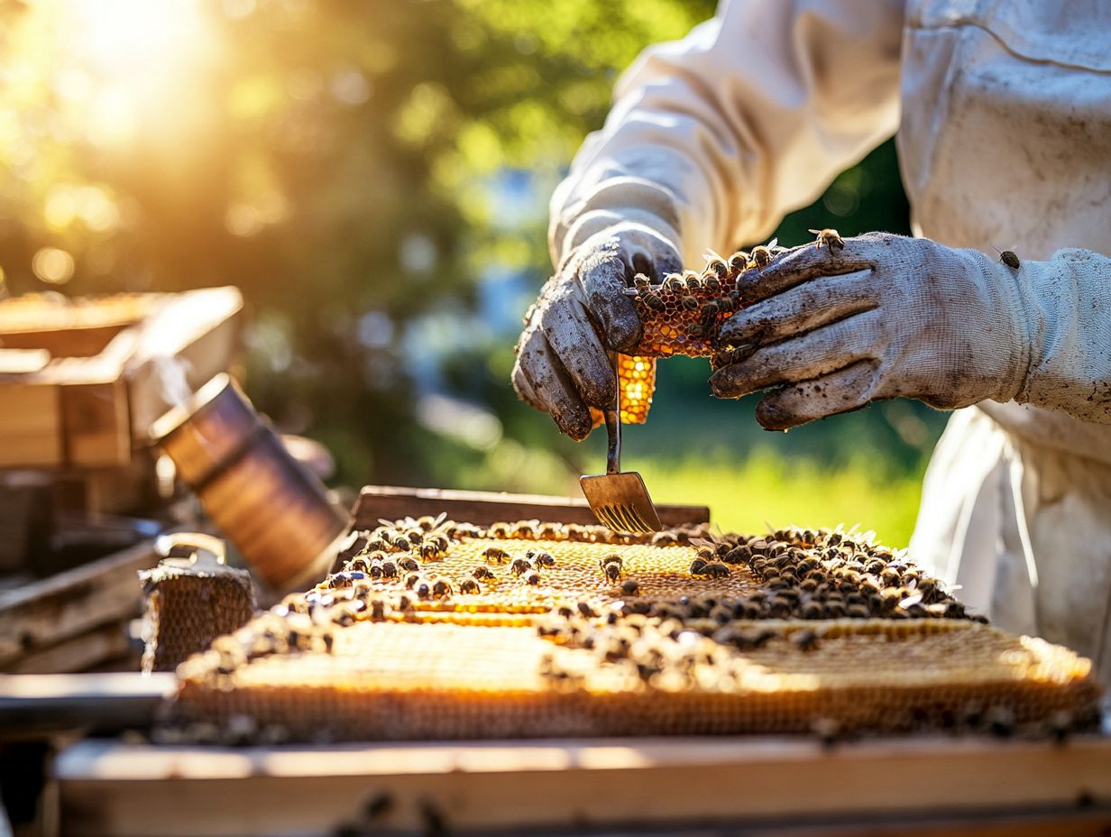 Visual representation of monitoring diseases and pests in beekeeping