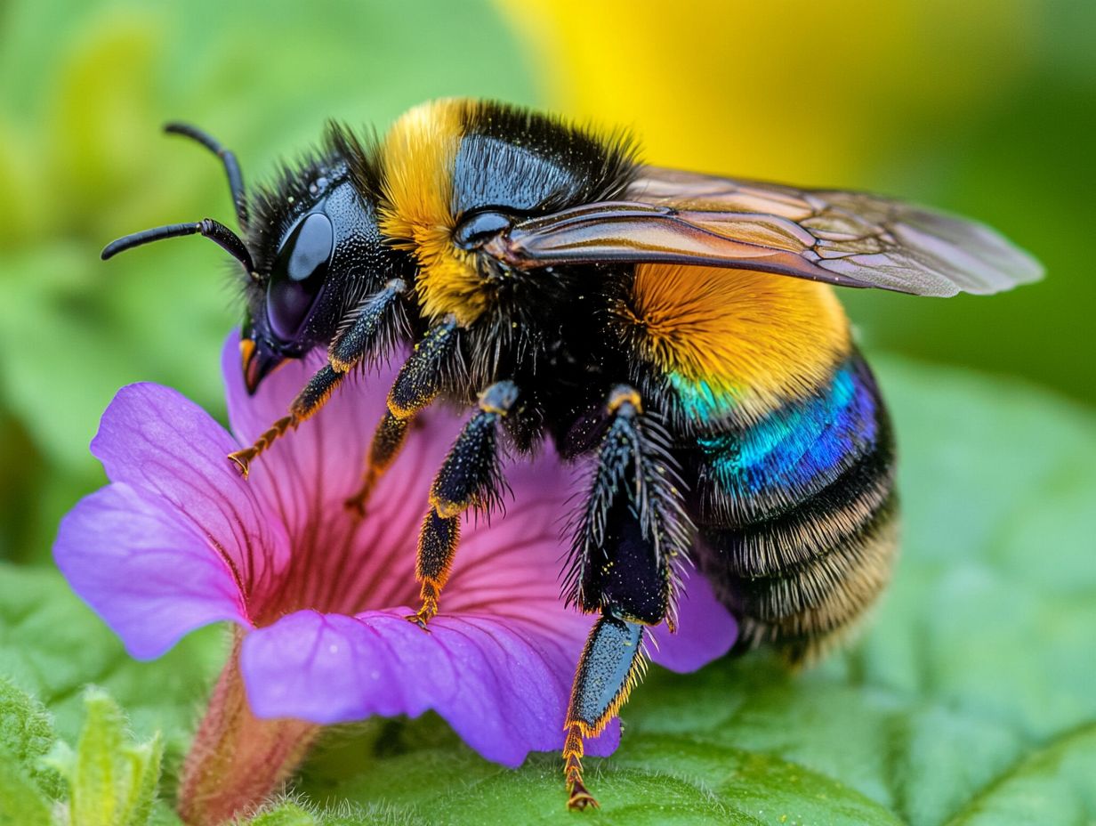 Illustration showing unique traits of mason bees