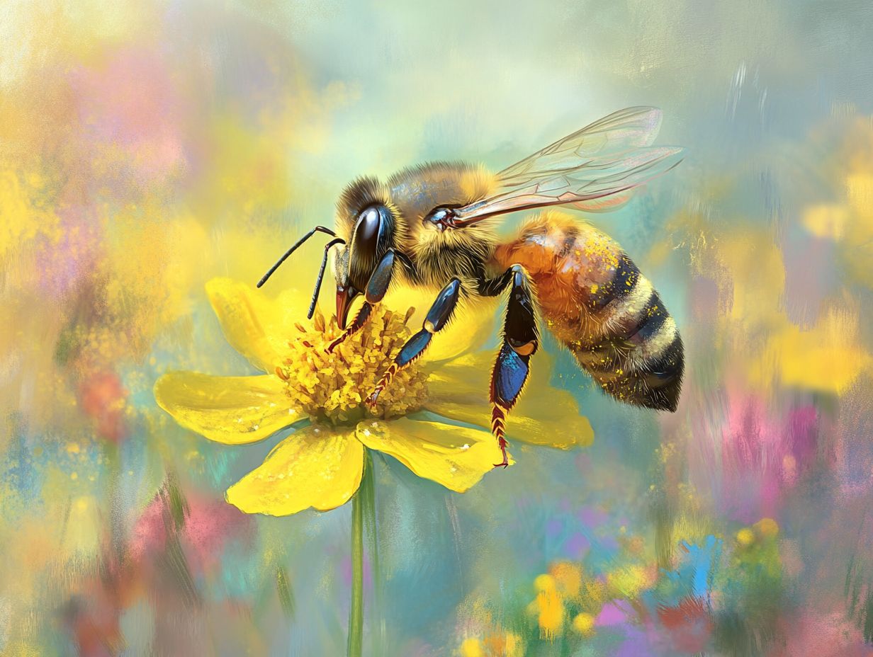 Image illustrating the importance of bee foraging behaviors