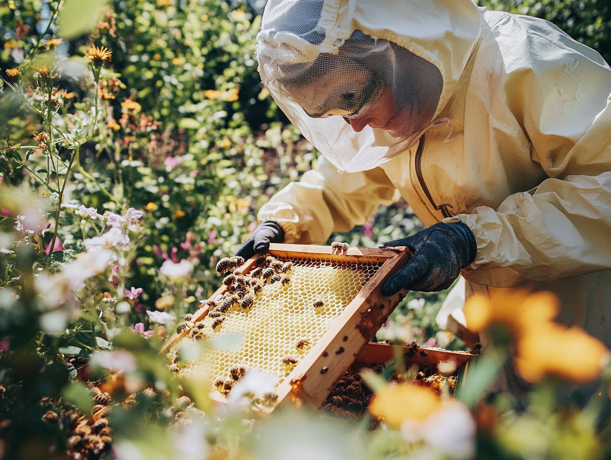 A variety of protective gear for beekeeping