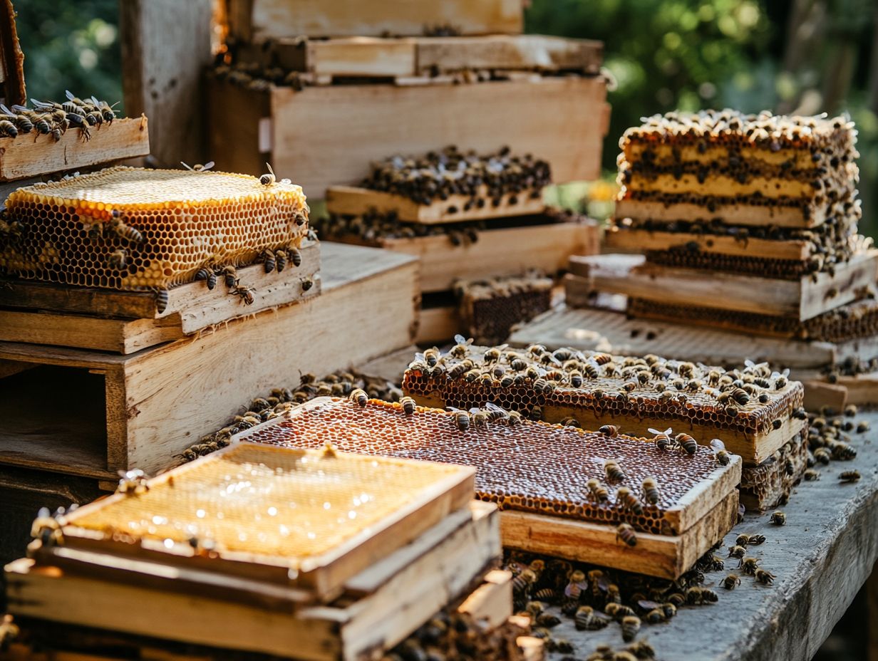 An informative graphic on choosing the best frames for honey production