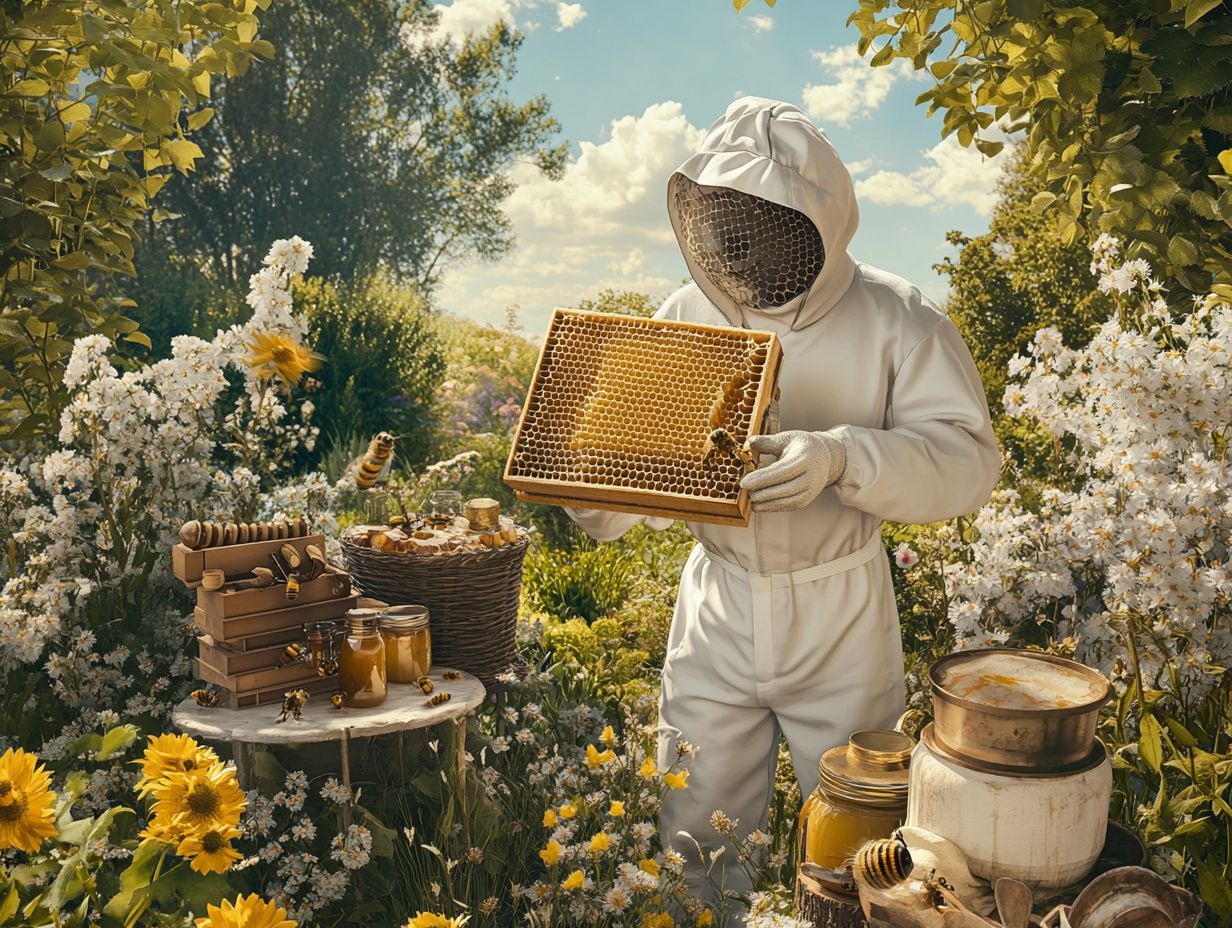 Image illustrating frequently asked questions about honey extraction methods