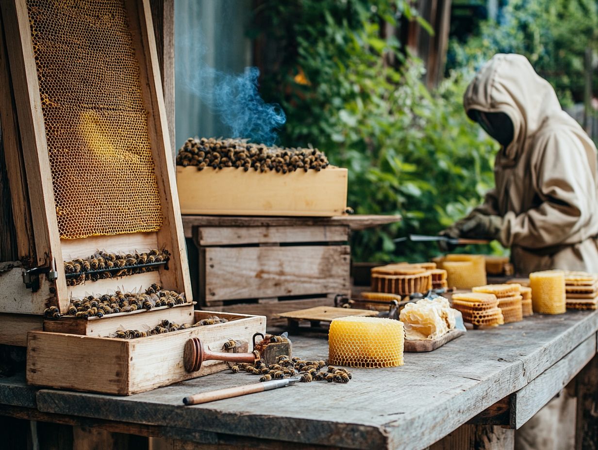 Example of used beekeeping equipment available from other beekeepers