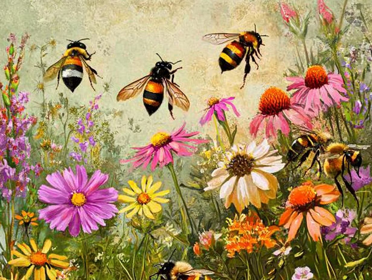 An illustration explaining Colony Collapse Disorder in honeybee populations