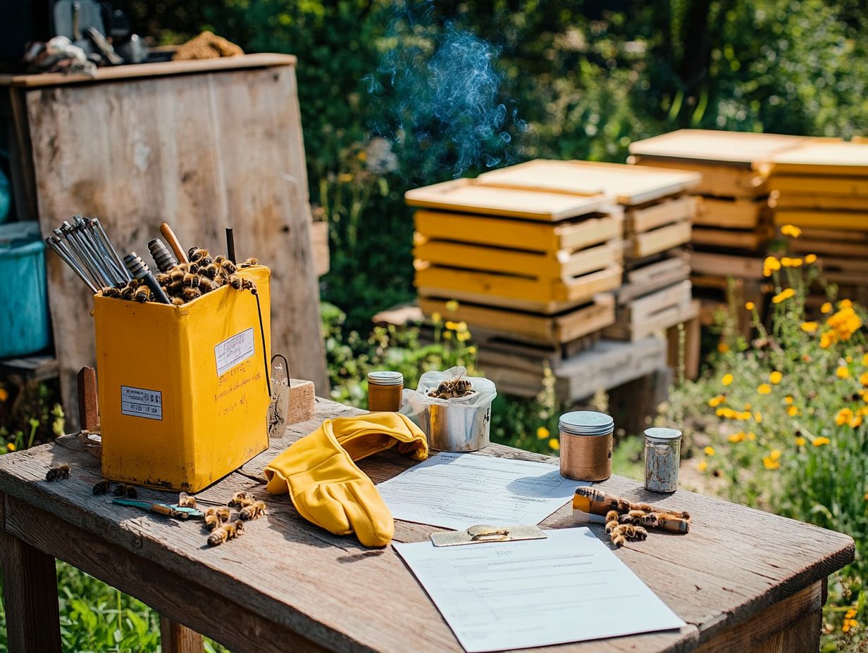 A honey extractor in use, demonstrating the honey extraction process.