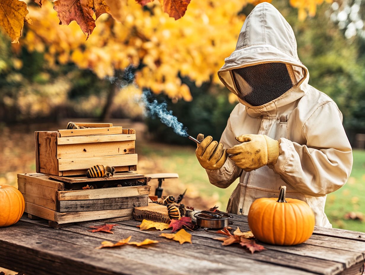 What are some essential beekeeping equipment for fall?