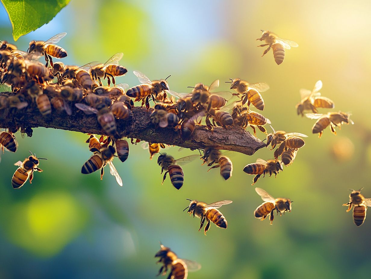 A beekeeper managing swarming techniques in a hive