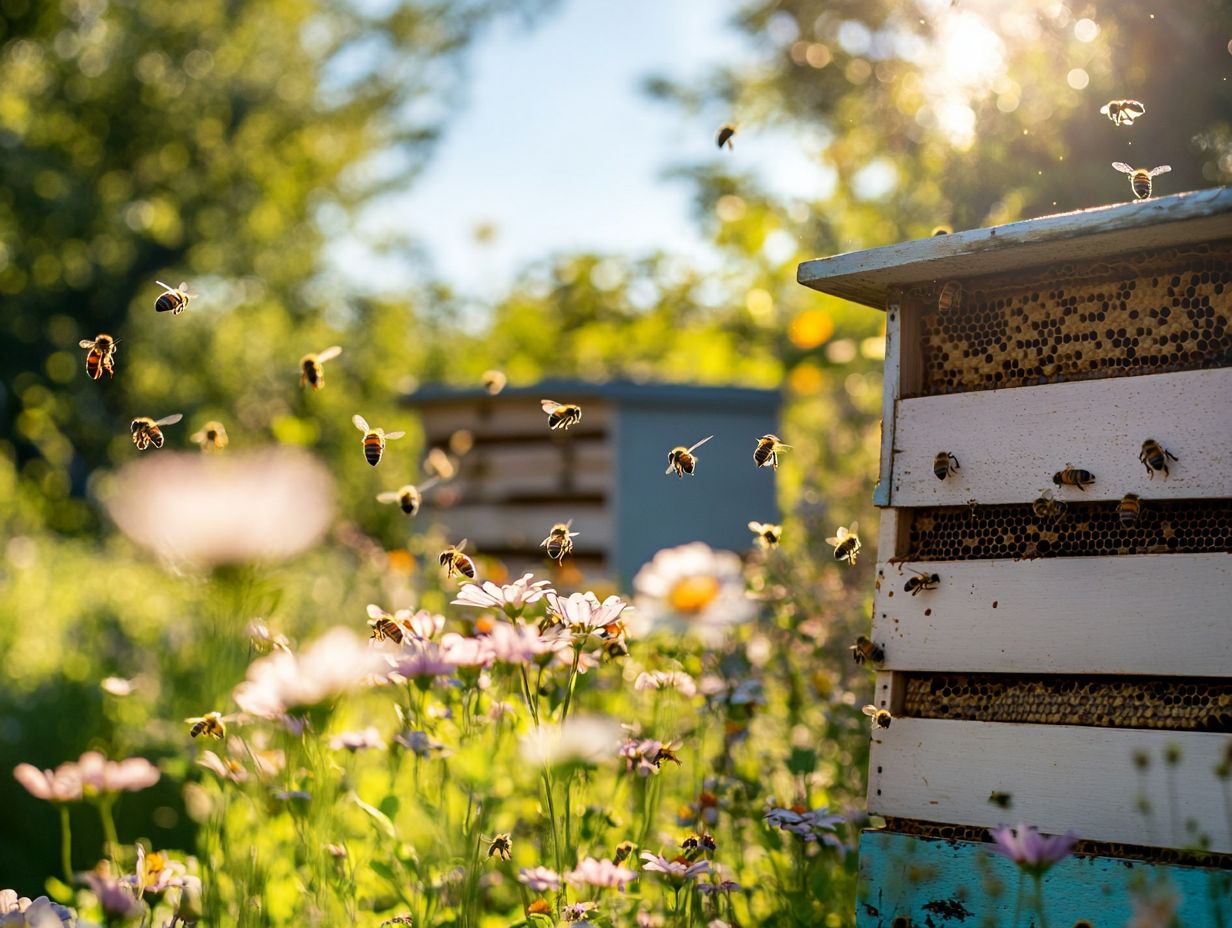 A beekeeper tending to bees