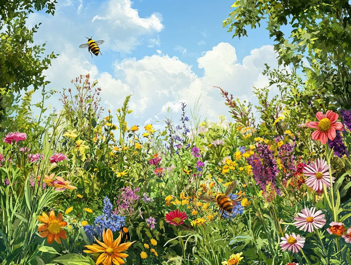 Pollinator Garden Supporting Bees, Butterflies, and Bats