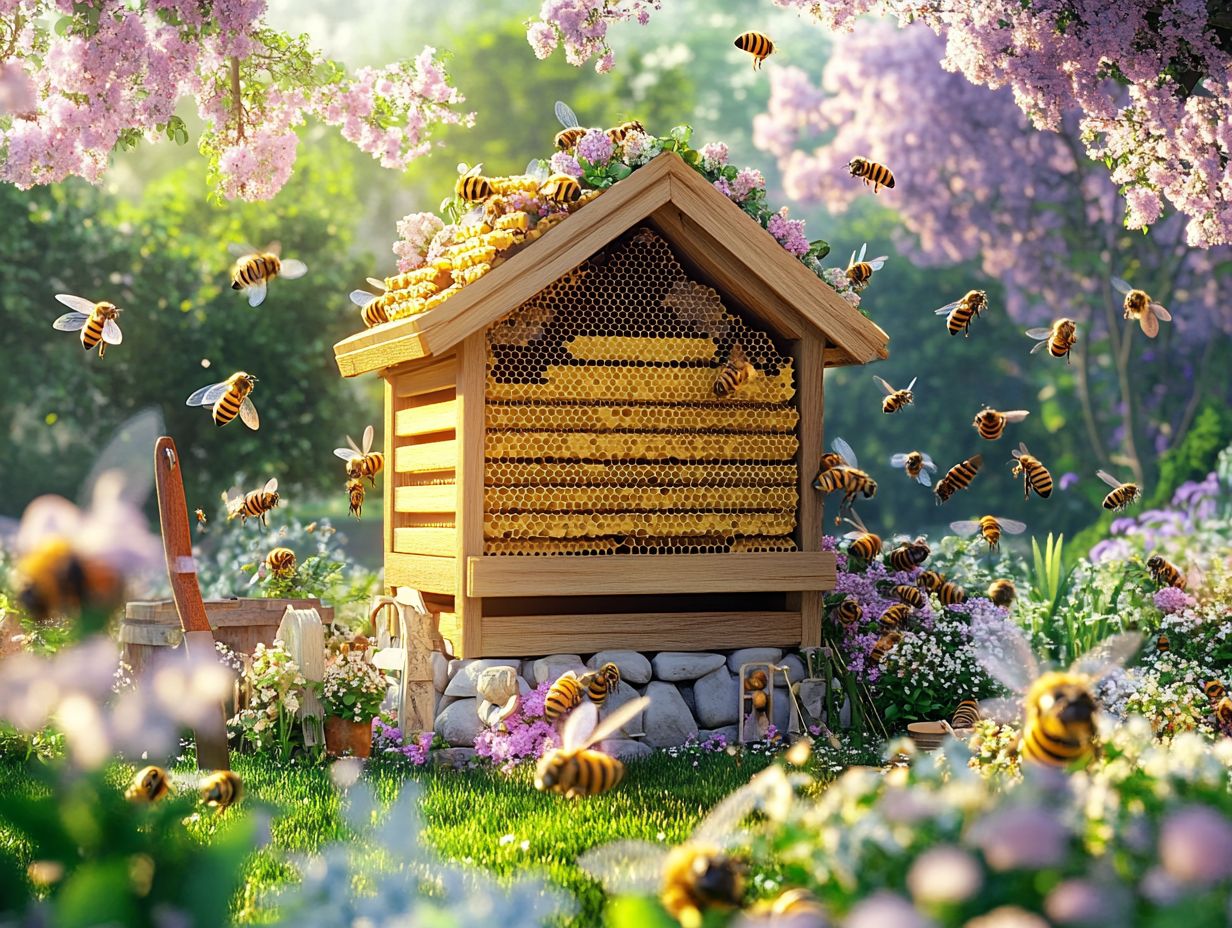 Visual guide on essential tips for maintaining a healthy bee hive