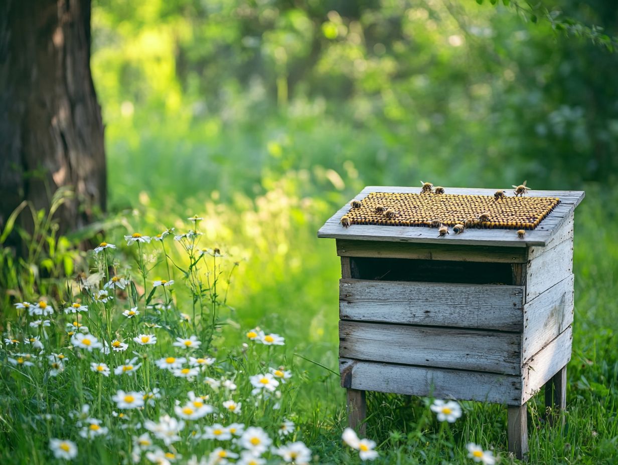 Image showing the process of cleaning and inspecting a bee hive stand.