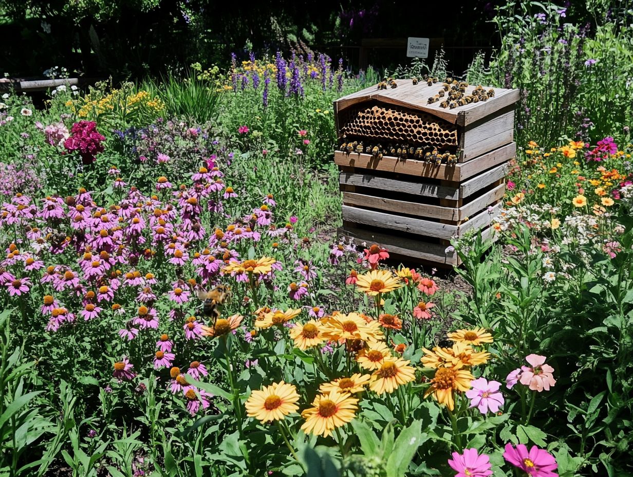 Illustration showing the benefits of rotating hive locations for bee health