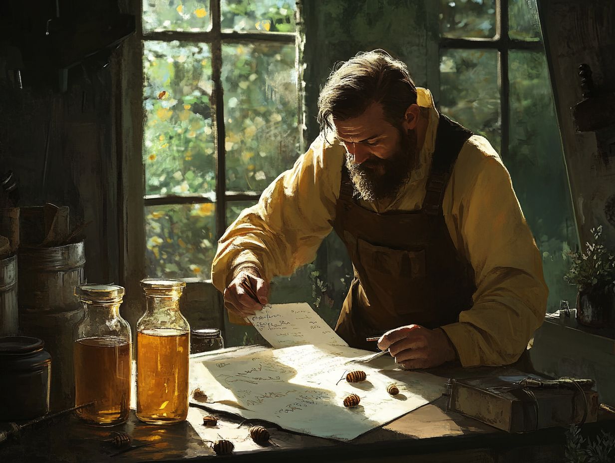 A beekeeper inspecting a healthy hive