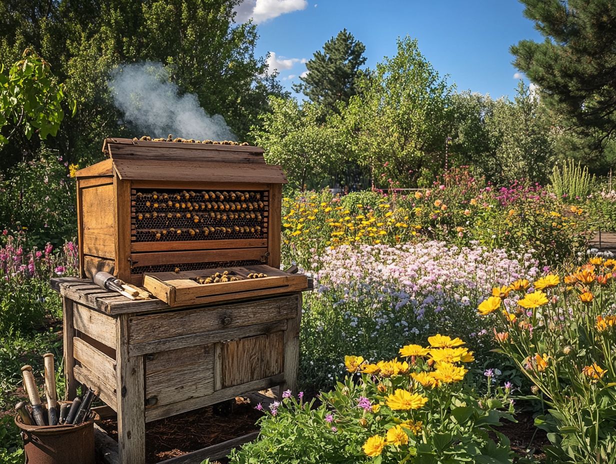 Visual representation of beekeeping equipment benefits.