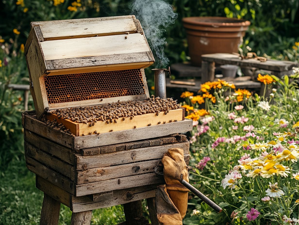 Image showing various nails and screws used in beekeeping