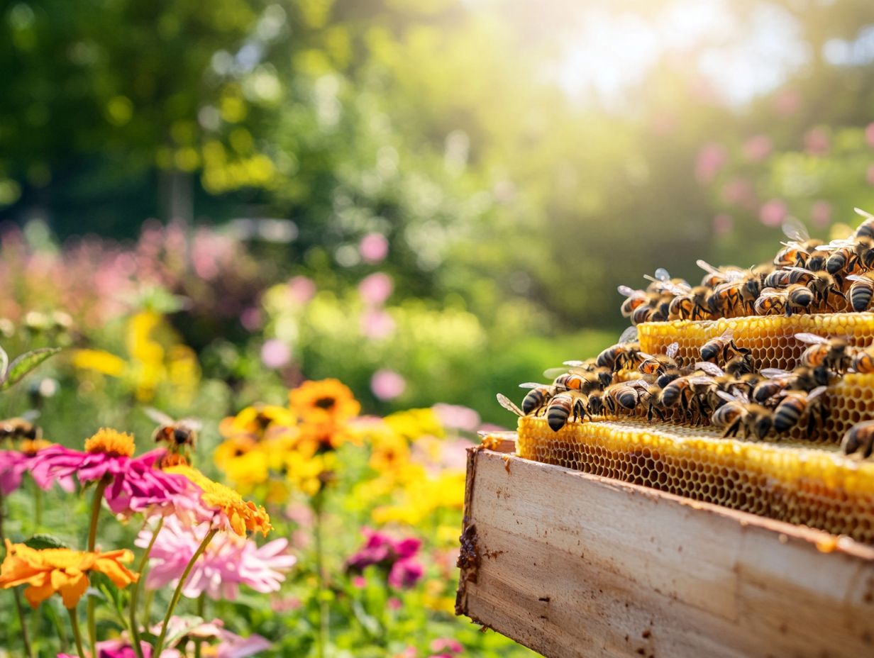 Visual representation of pollen and nectar availability for bee colonies