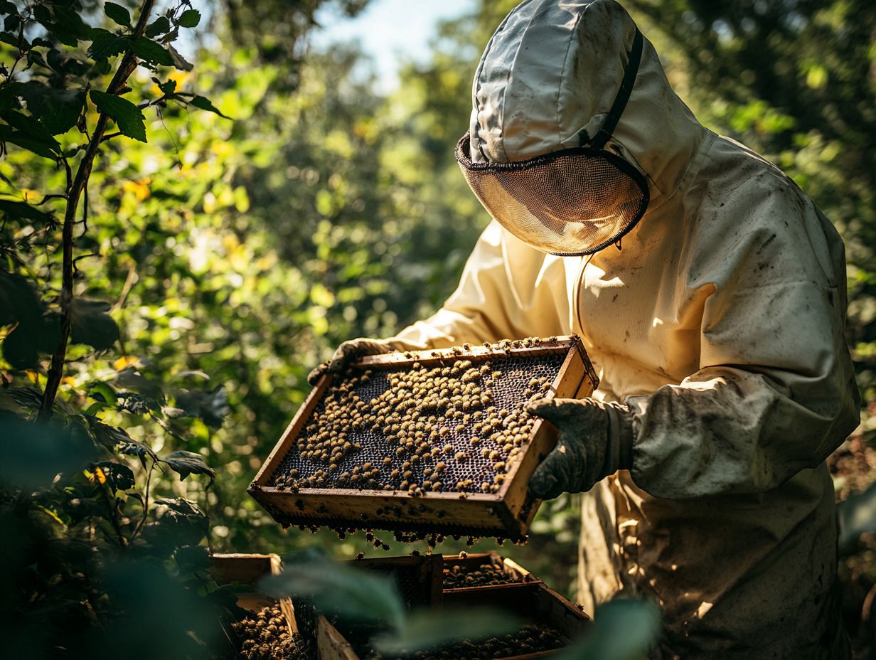 Bees in a hive, showcasing techniques to manage overcrowding