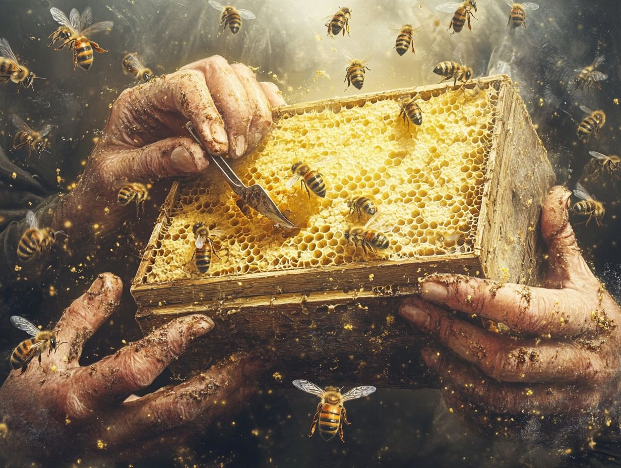 A visual representation of the beekeeping journey with essential tools.