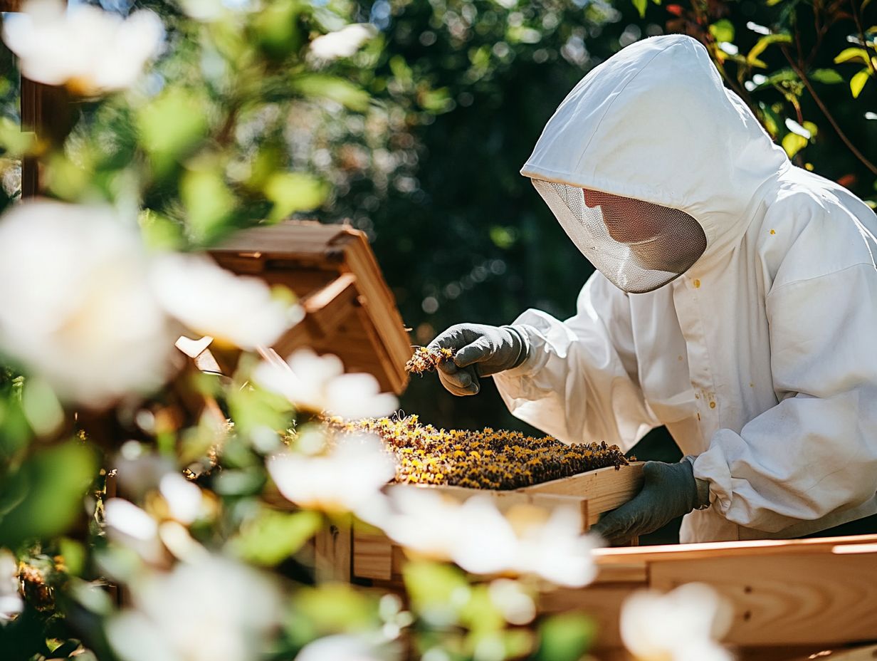 Illustration of key takeaways about pheromones in beekeeping