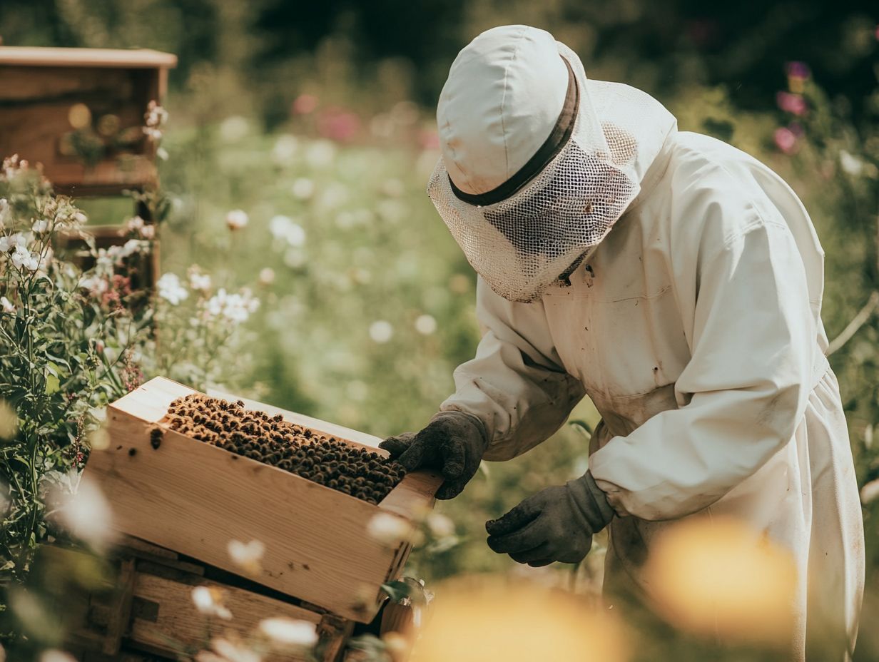 Image illustrating frequently asked questions about using pheromones in hive management.