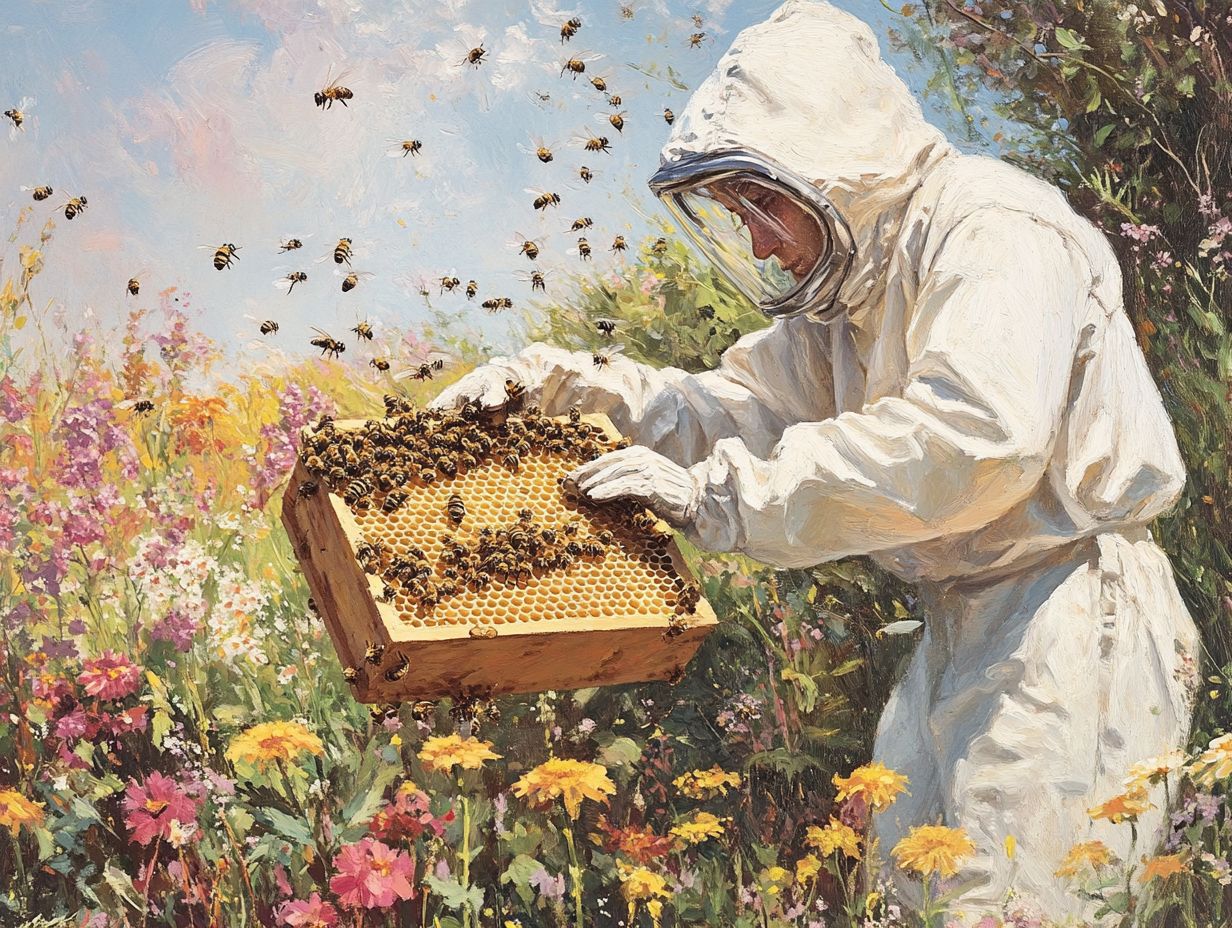 What are some essential equipment for maintaining bee health?