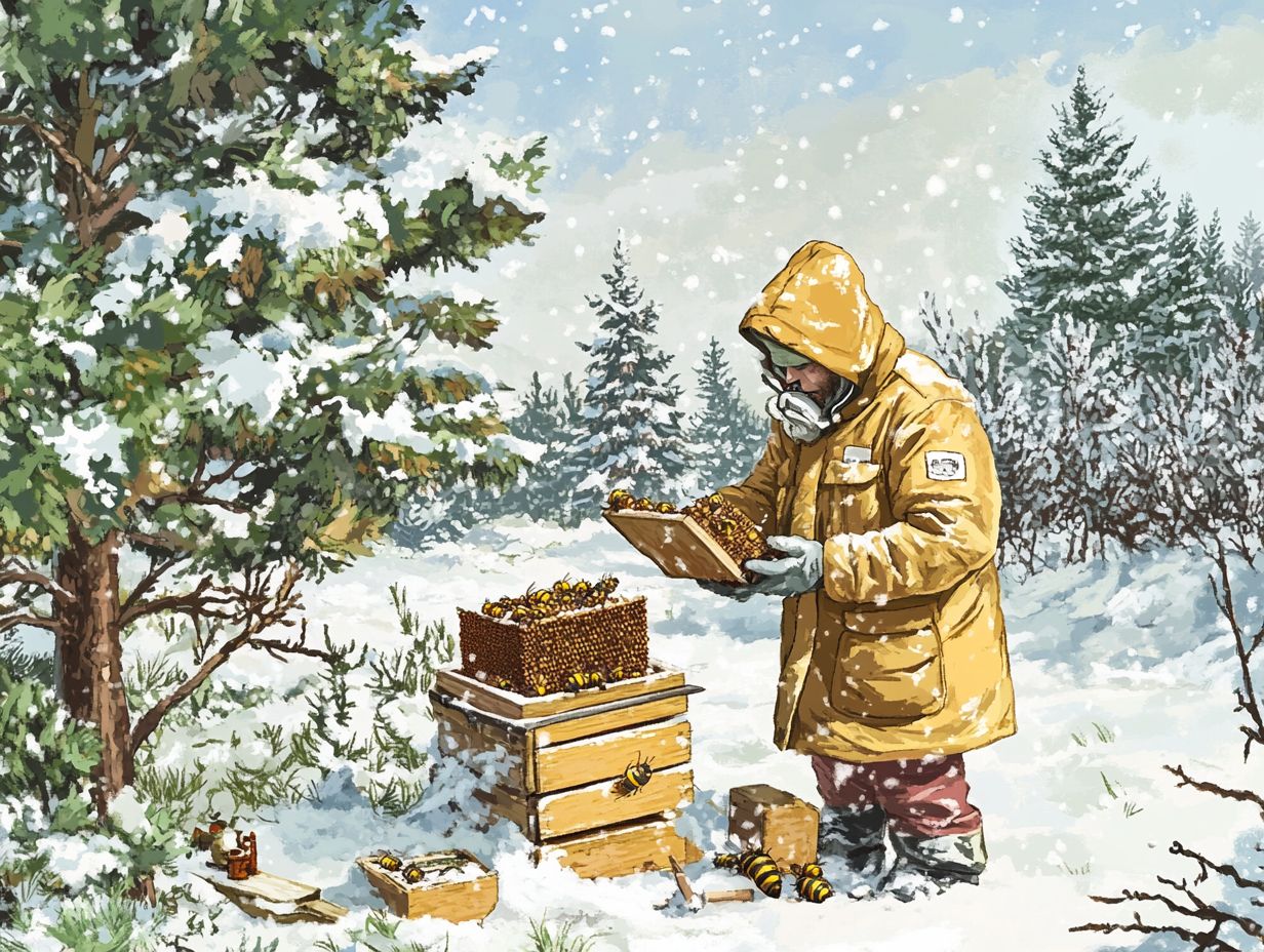 Visual guide on preparing for swarming season in beekeeping