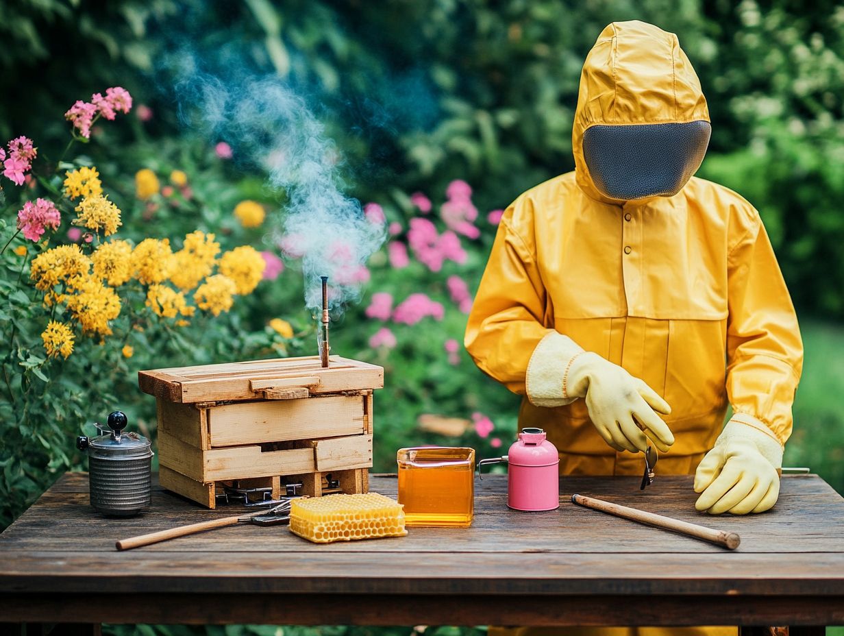 An uncapping knife used in honey harvesting, showcasing its sleek design and functionality.