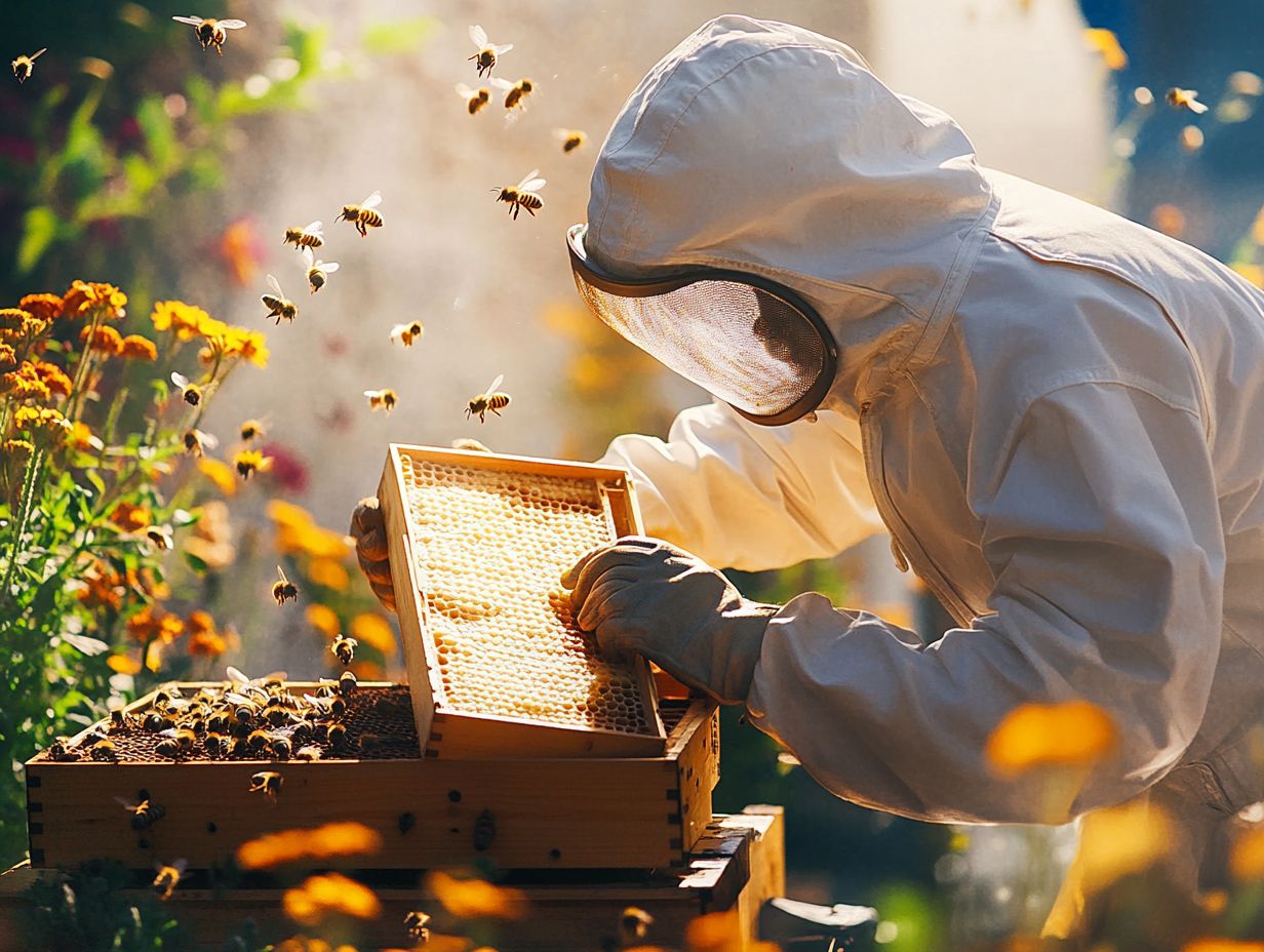 Image depicting healthy hives during rotation for beekeeping.