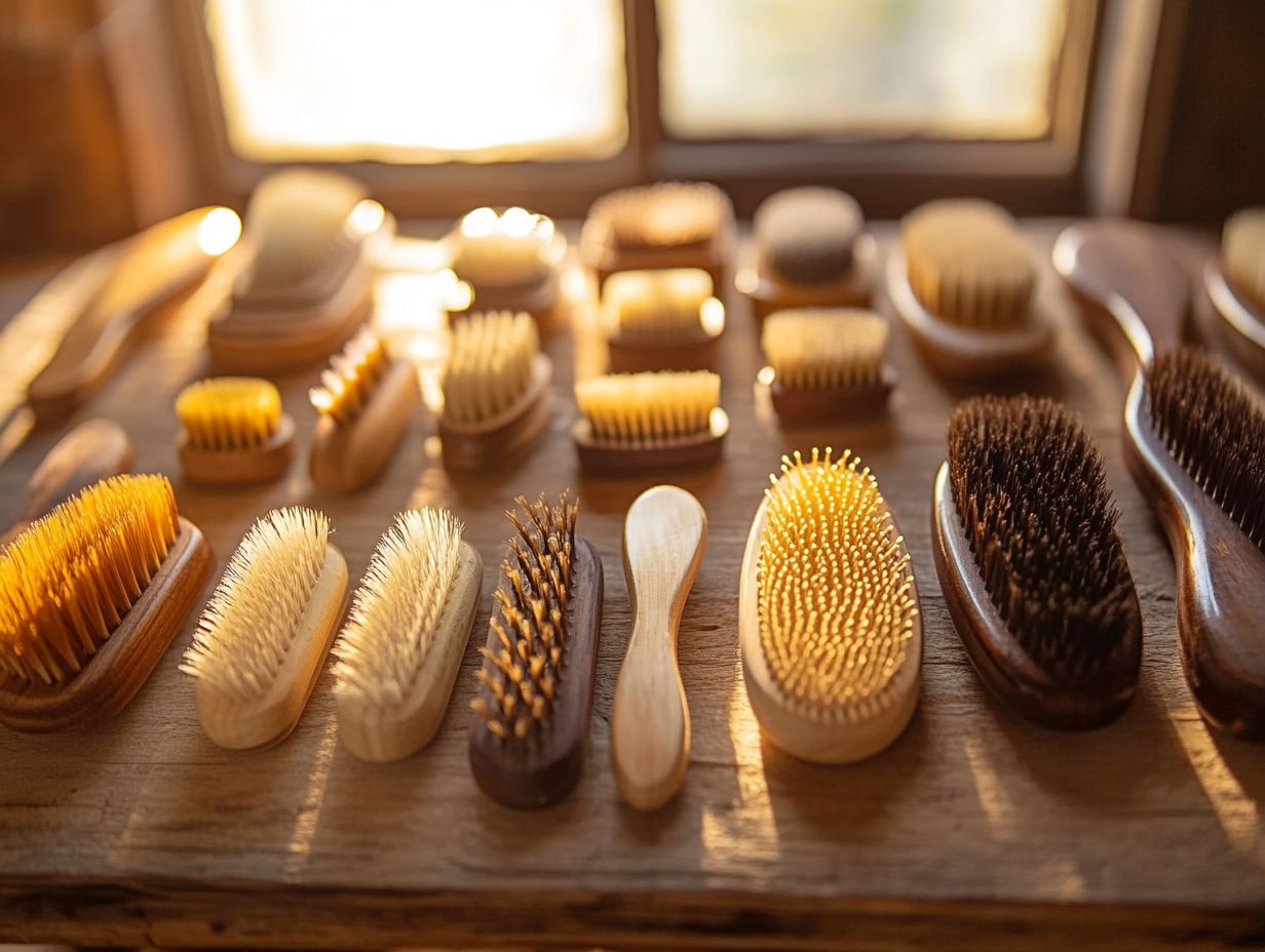 Image of gentle handling bee brushes.