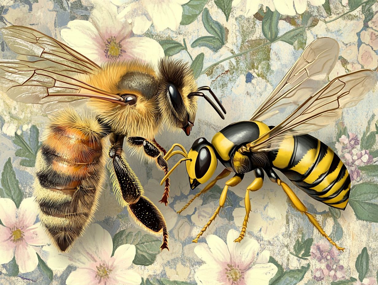 What Are the Physical Differences Between Honey Bees and Wasps?