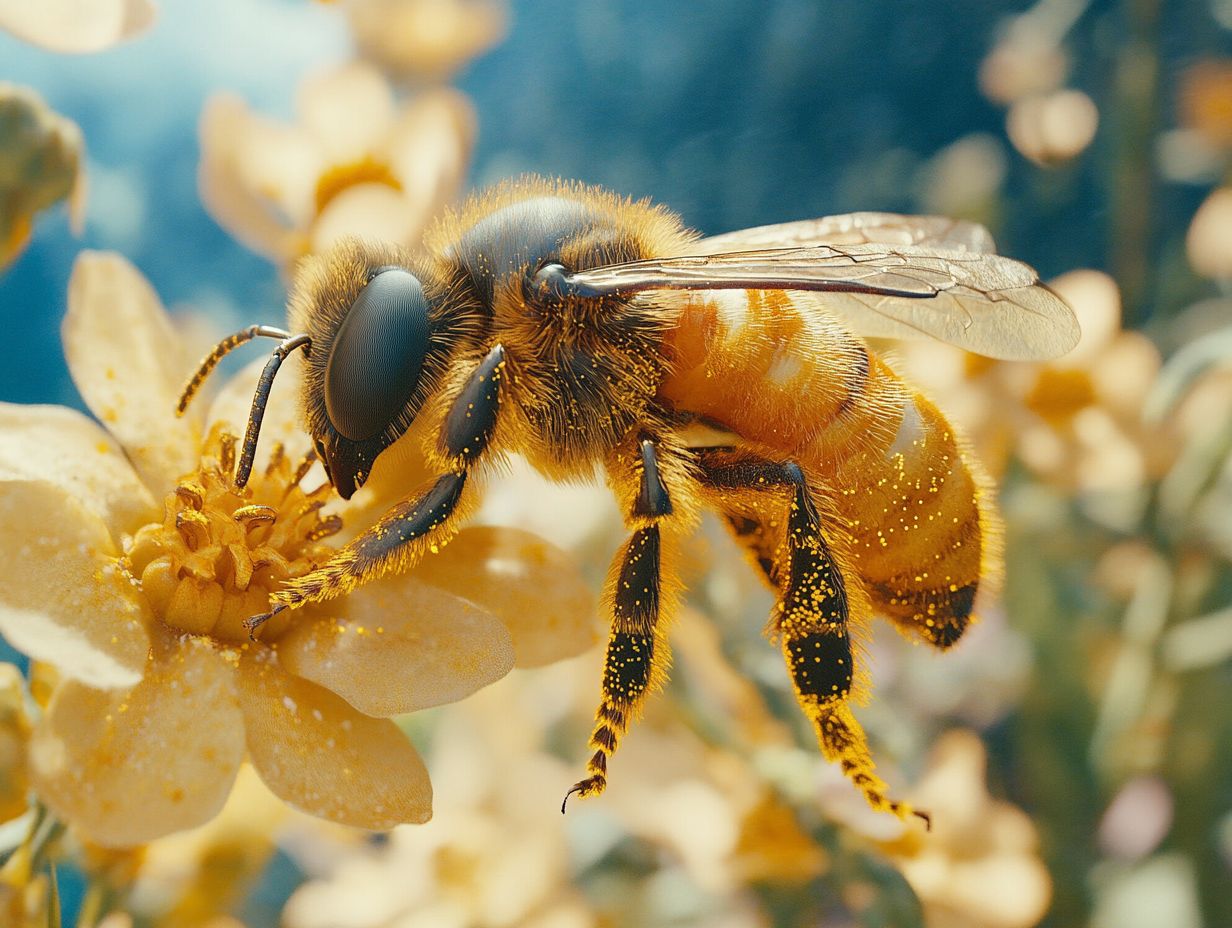 Illustration depicting the increased exposure of bees to pesticides and its effects.