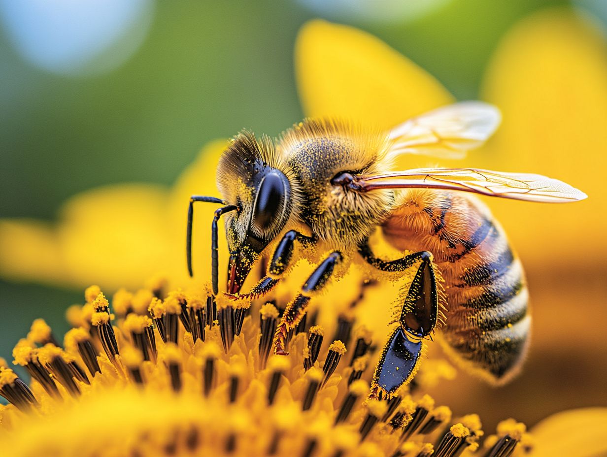 A visual representation of the importance of bees in pollination