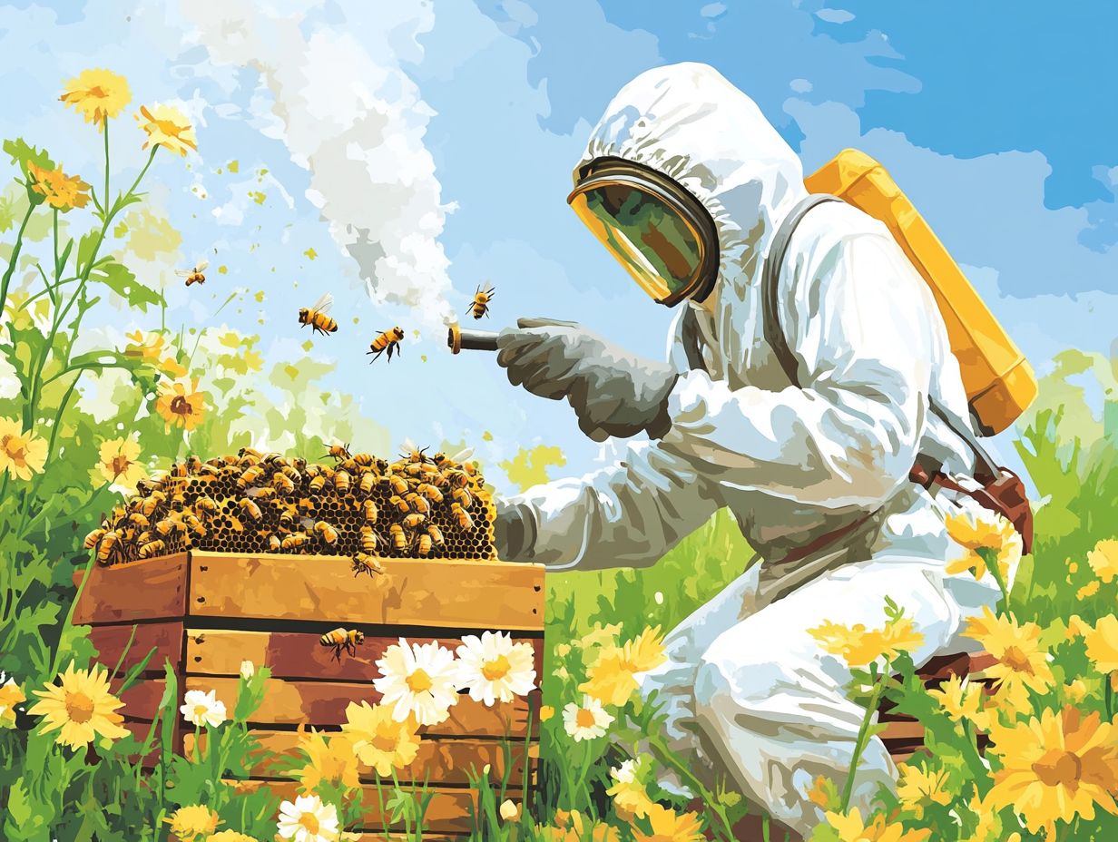 A visual representation of frequently asked questions related to bee safety equipment.