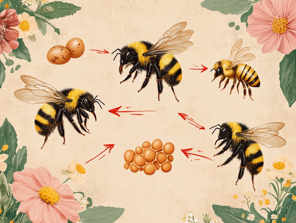 Visual summary of key takeaways about bumblebees