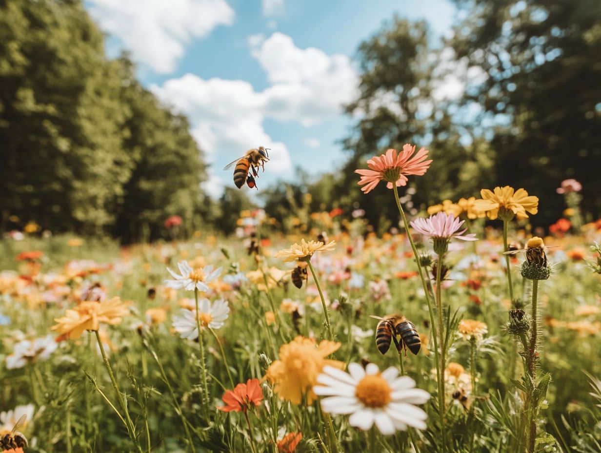 Bees at work: vital pollinators for our food supply.