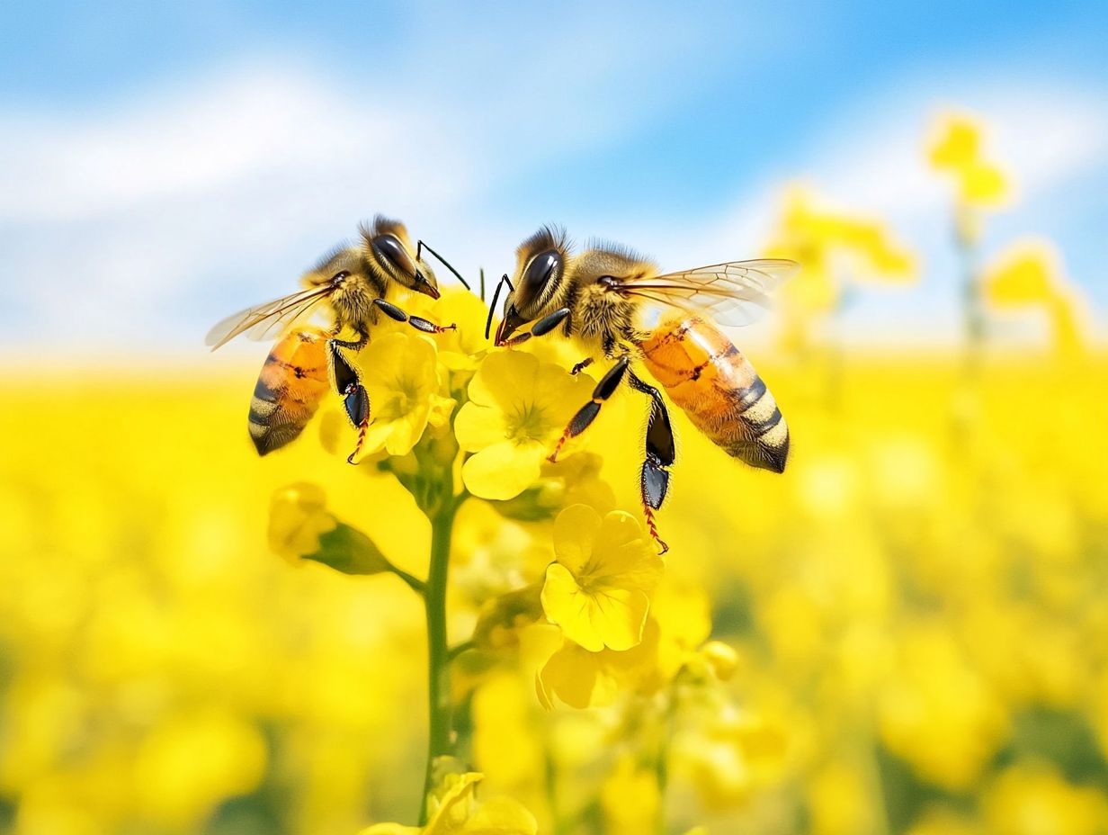 Bees supporting local agriculture.