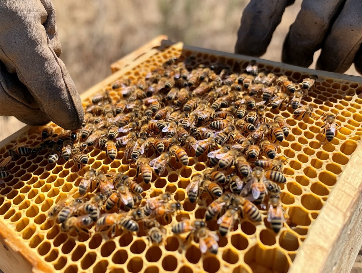 Diagram showing the role of brood in hive management