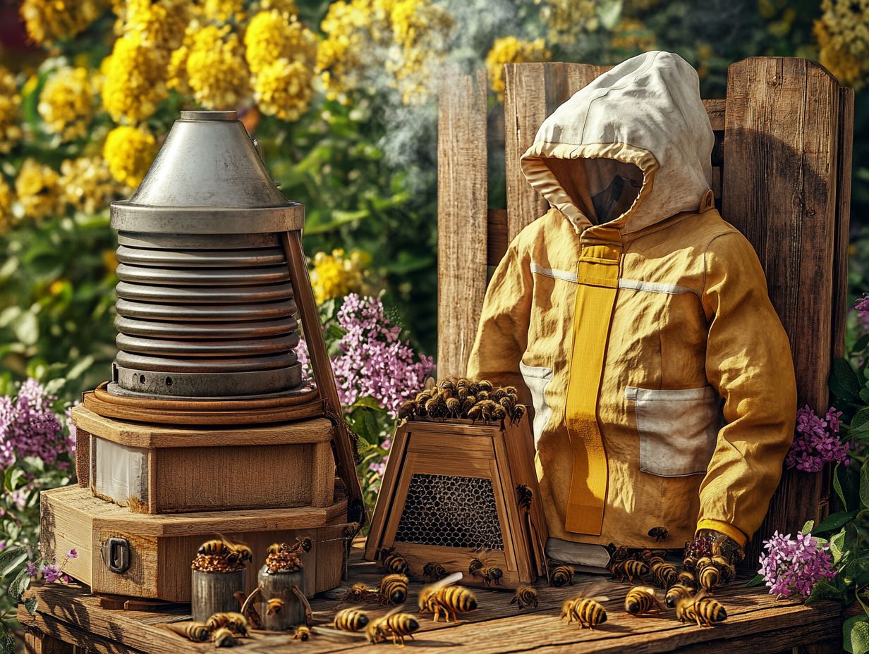 Innovative beekeeping tools showcased in a modern design