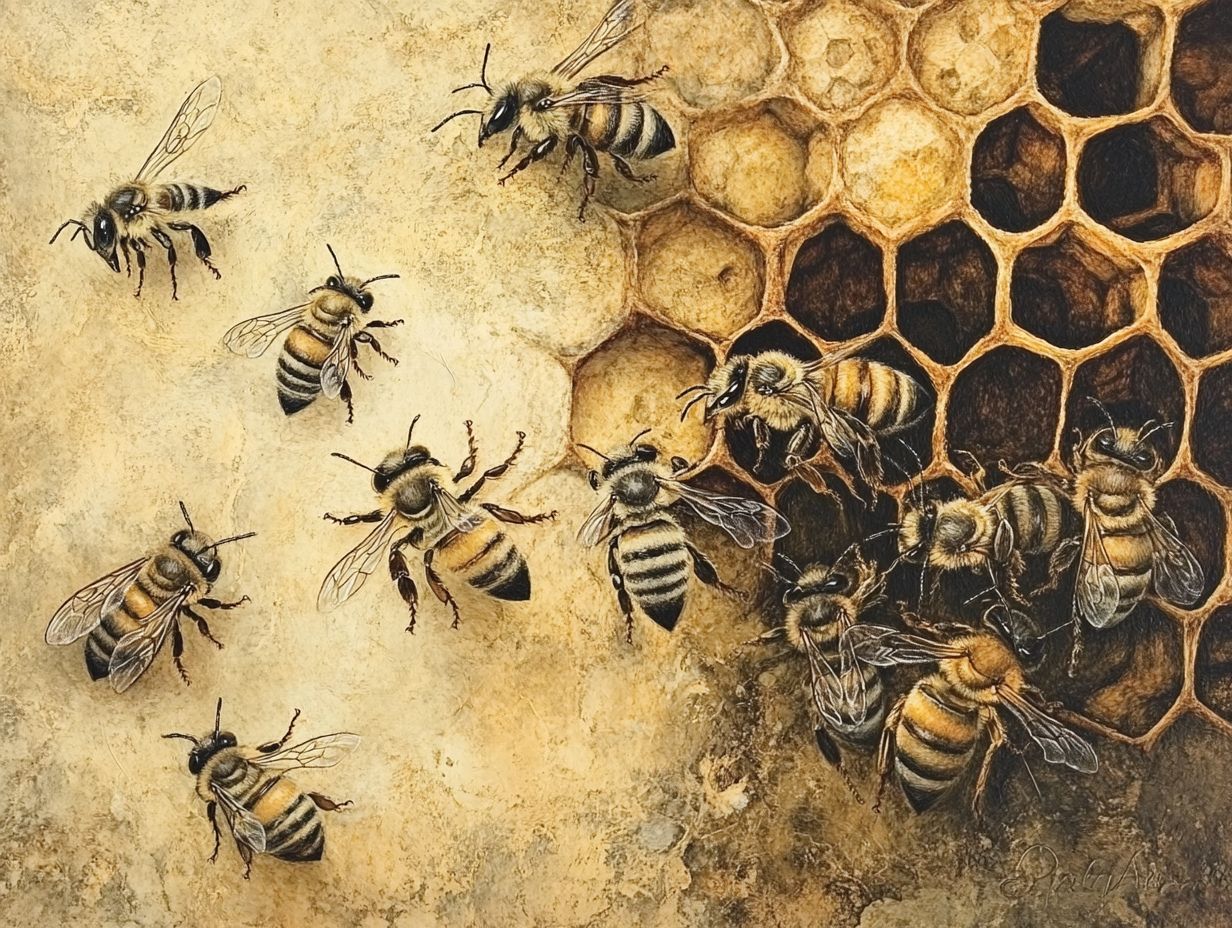 Image depicting social dynamics among bees