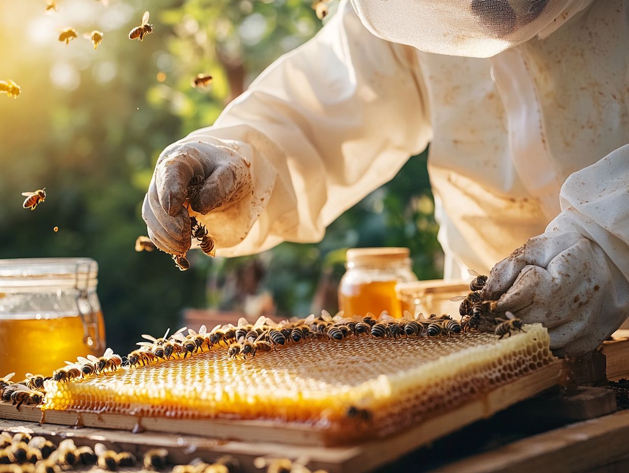 Illustration showing the optimal frequency for honey harvesting