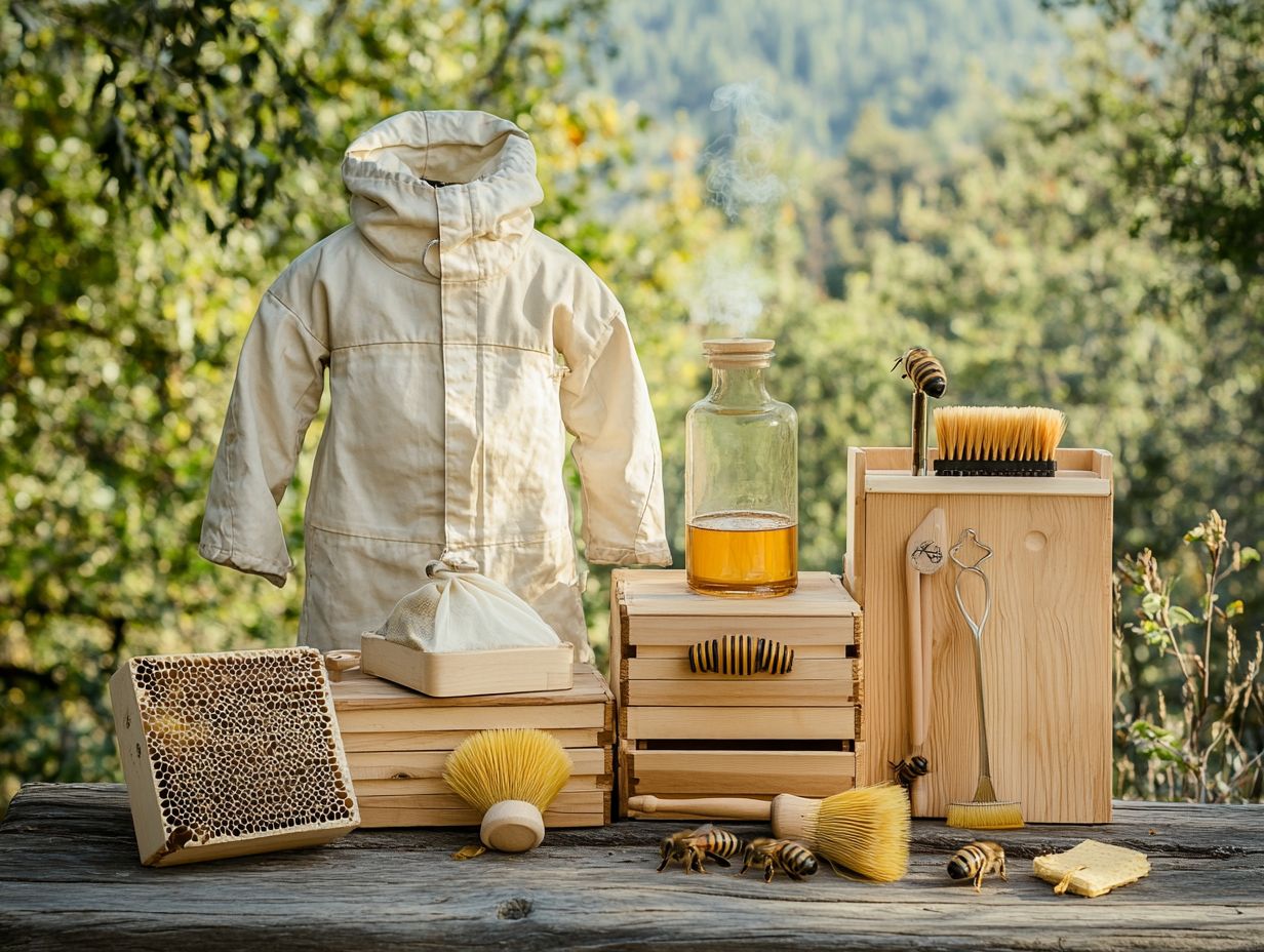 A beekeeper preparing for hive maintenance