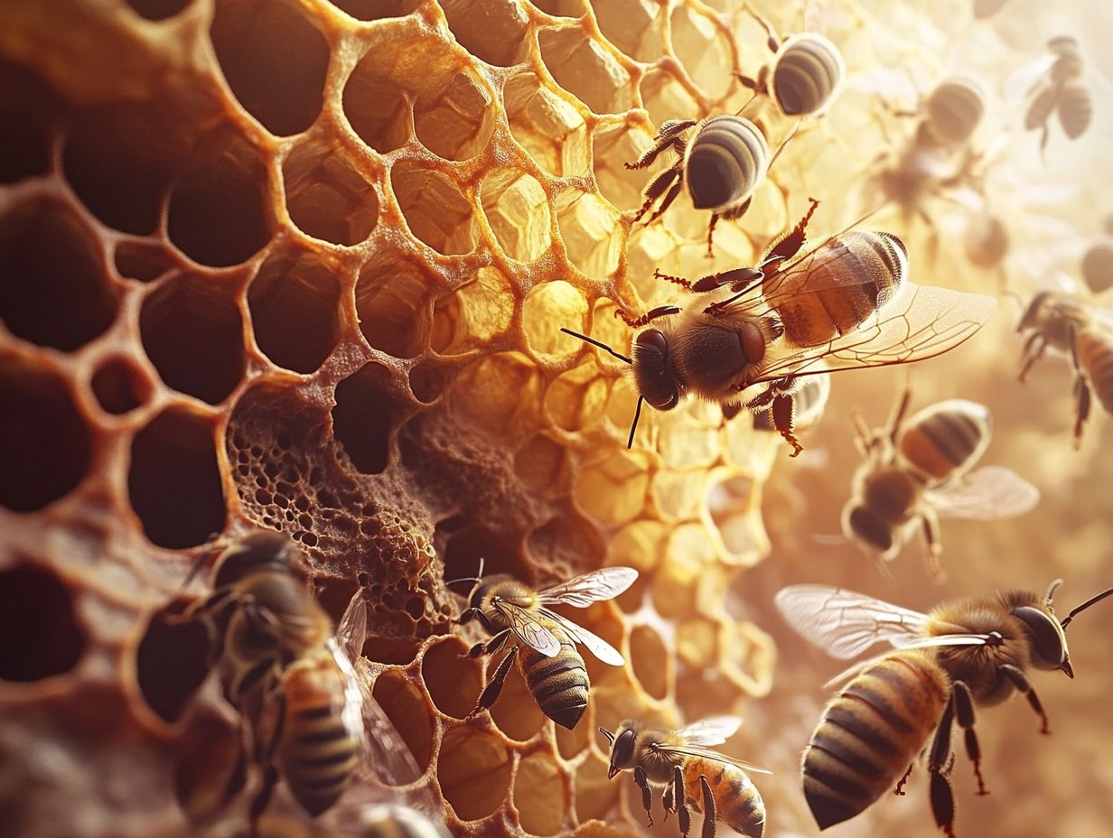 An illustration of honeybee behavior