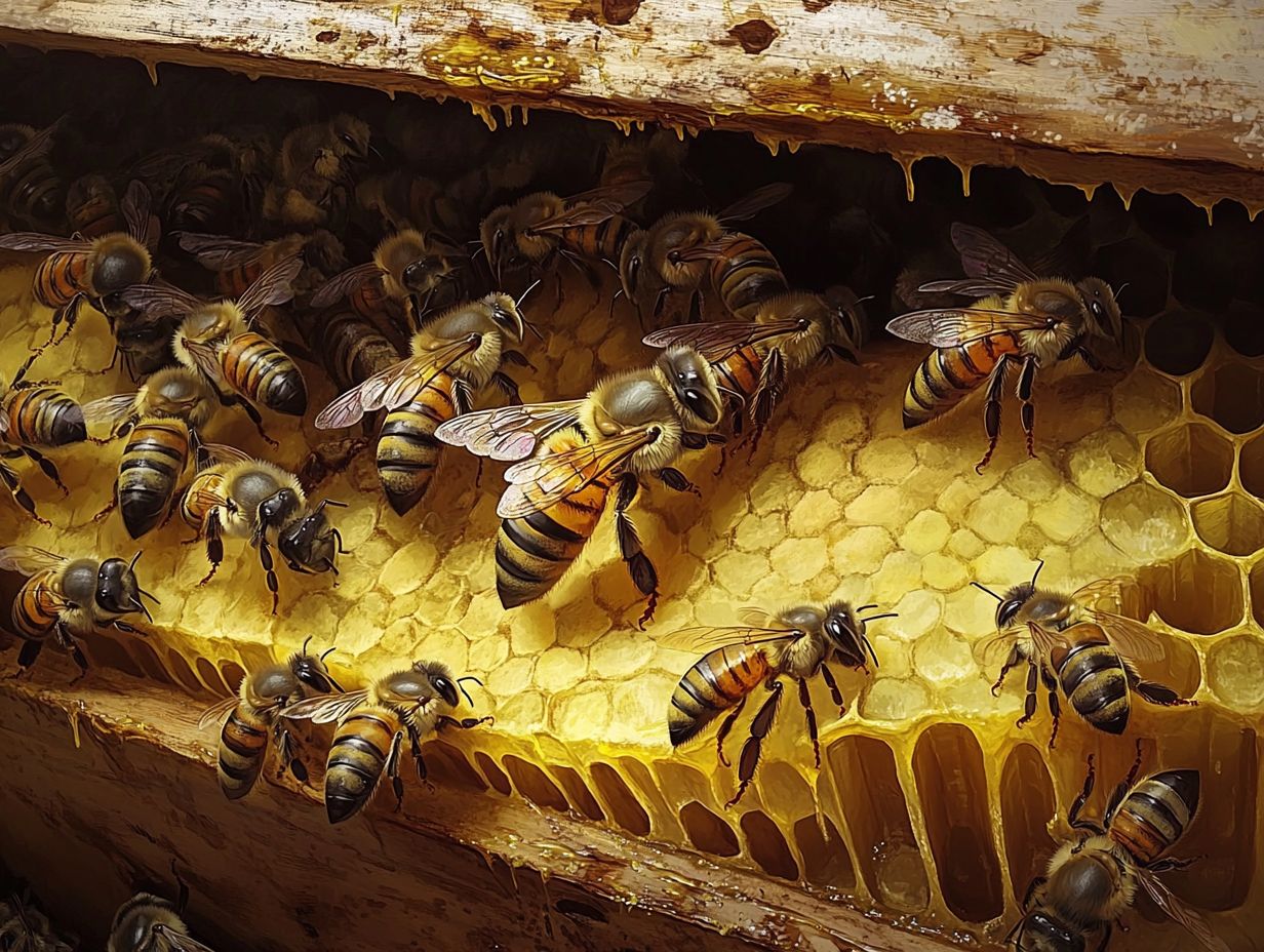 A beekeeper identifying a queen bee in a hive